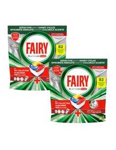 Pachet detergent pentru masina de spalat vase Fairy Platinum Plus, 2 x 82 spalari