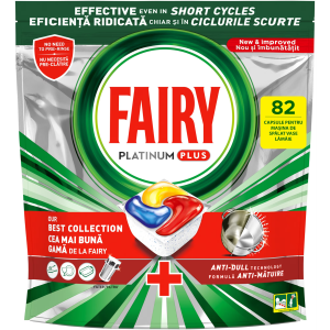 Detergent pentru masina de spalat vase Fairy Platinum Plus, 82 spalari